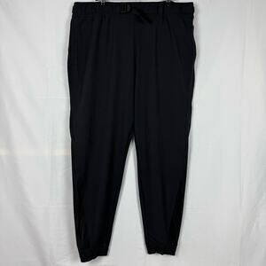 Athleta Black Quest Jogger Mesh High Waisted Casual Athletic Ankle Pant NWOT 14